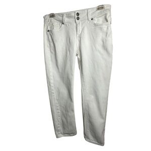 dELiA*s Cropped White Jeans 1/2